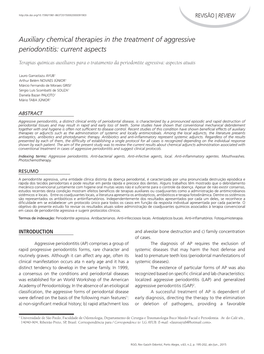 Auxiliary Chemical Therapies in the Treatment of Aggressive Periodontitis: Current Aspects