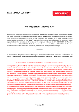 Norwegian Air Shuttle ASA