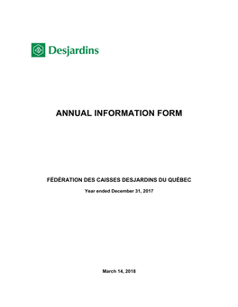 Annual Information Form