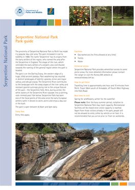 Serpentine National Park Park Guide