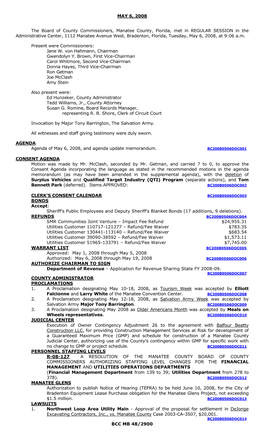 BCC MB 48/2900 MAY 6, 2008 the Board of County Commissioners