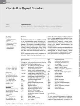 Vitamin D in Thyroid Disorders