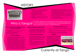 HISTORY Currently at Tango