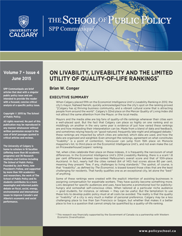 On Livability, Liveability and the Limited Utility of Quality