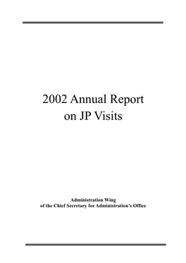 2002 Annual Report on JP Visits