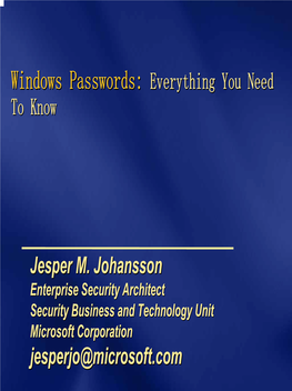 Windows Passwords: Everything You Need