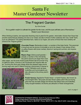 Santa Fe Master Gardener Newsletter