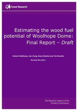 Estimating the Wood Fuel Potential of Woolhope Dome: Final Report – Draft