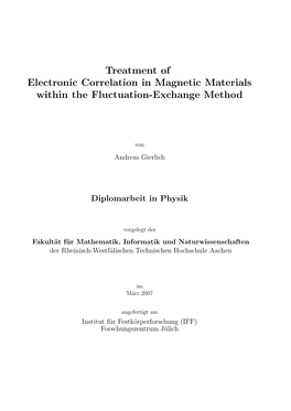 Treatment of Electronic Correlation in Magnetic Materials Within the Fluctuation-Exchange Method