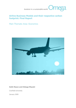 Airline Business Models and Their Respective Carbon Footprint: Final Report