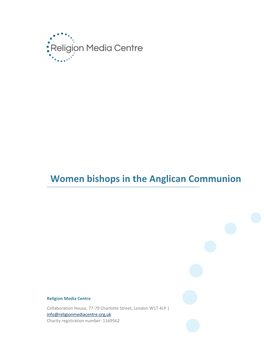 Women Bishops in the Anglican Communion