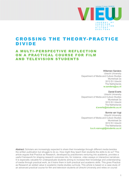 Crossing the Theory-Practice Divide