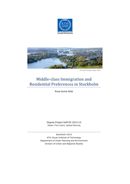 Middle-Class Immigration and Residential Preferences in Stockholm