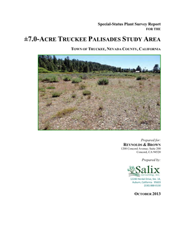 ±7.0-Acre Truckee Palisades Study Area