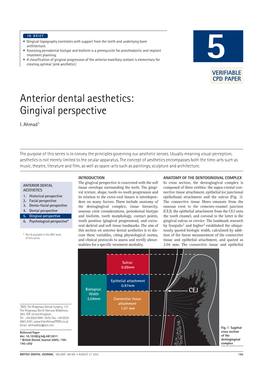 Anterior Dental Aesthetics: Gingival Perspective