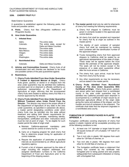 California Department of Food and Agriculture 305.1 Plant Quarantine Manual 04-15-98