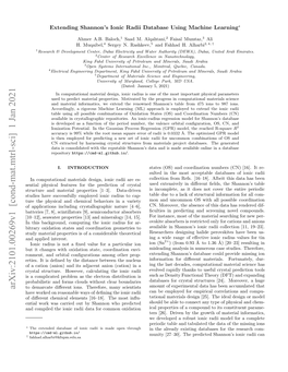 Extending Shannon's Ionic Radii Database Using Machine Learning