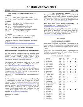 July Regatta Schedule