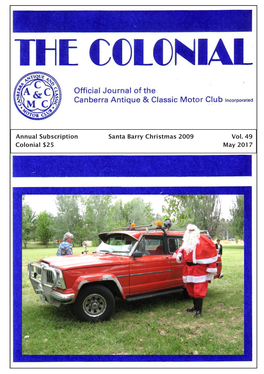 Annual Subscription Santa Barry Christmas 2009 Vol. 49 Colonial $25 May 2017