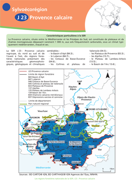 Sylvoécorégion J 23 Provence Calcaire