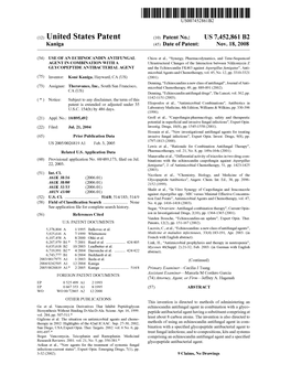 (12) United States Patent (10) Patent No.: US 7.452,861 B2 Kaniga (45) Date of Patent: Nov