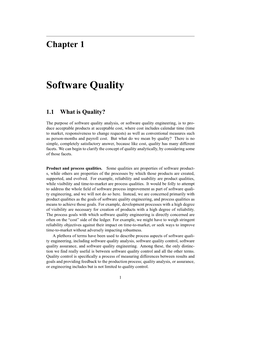 Software Quality