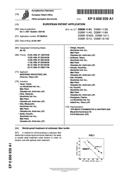 Shrink-Proof Treatment of Cellulosic Fiber Textile