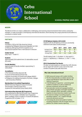 CIS School Profile 2020-21