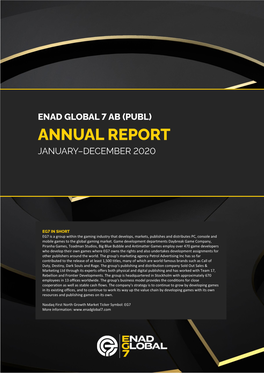 Enad Global 7 Ab (Publ) Annual Report January–December 2020