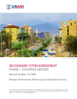 Secondary Cities Assessment: Phase 1 Synopsis Report