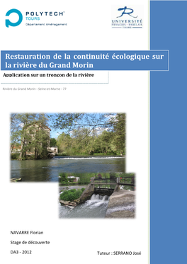 Restauration De La Continuité La Rivière Du Grand Morin