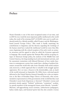 The Chomsky Effect: a Radical Works Beyond the Ivory Tower (Preface)