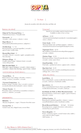 11.2.2019 Food Menu