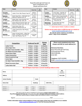 Open Entry Form 2021 V2