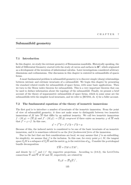 Submanifold Geometry