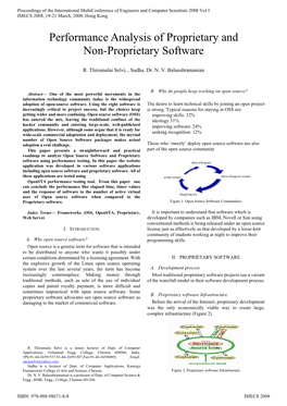 Performance Analysis of Proprietary and Non-Proprietary Software