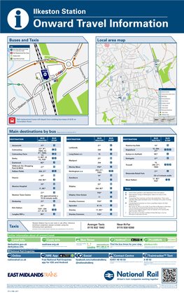 Ilkeston Station I Onward Travel Information Buses and Taxis Local Area Map