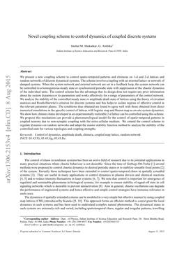 Novel Coupling Scheme to Control Dynamics of Coupled Discrete Systems