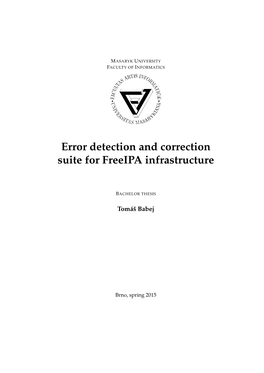 Error Detection and Correction Suite for Freeipa Infrastructure