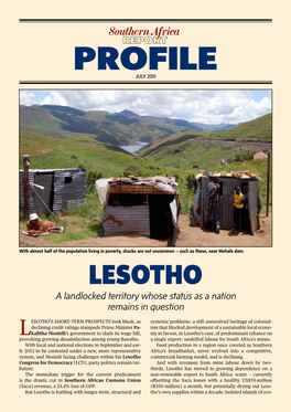 Lesotho a Landlocked Territory Whose Status As a Nation Remains in Question