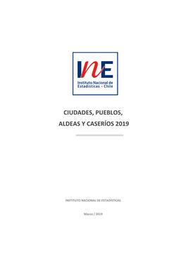 Ciudades, Pueblos, Aldeas Y Caseríos 2019