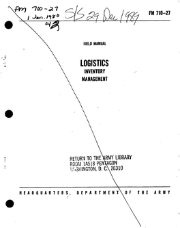 Logistics Inventory Management