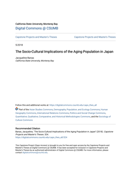 The Socio-Cultural Implications of the Aging Population in Japan