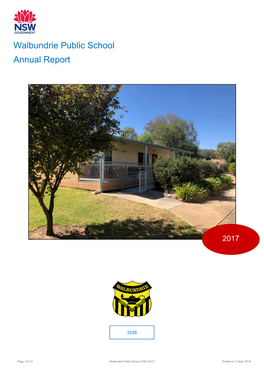 2017 Walbundrie Public School Annual Report