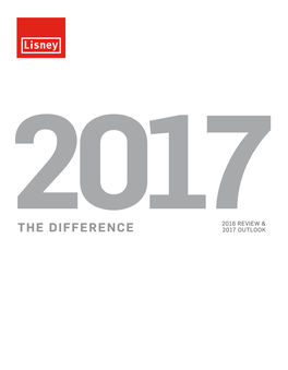 The Difference 2017 Outlook Welcome the Difference 17 Contents