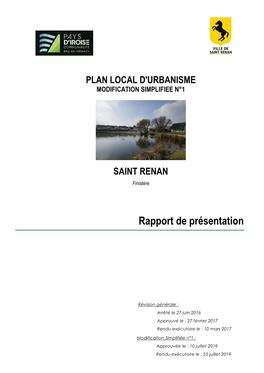 Rapport De Présentation