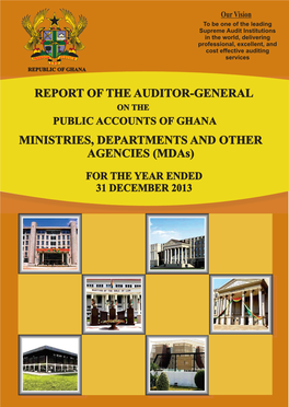 (Mdas) REPORT of the AUDITOR-GENERAL
