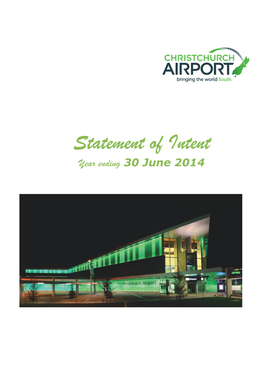 Statement of Intent Year Ending 30 June 2014