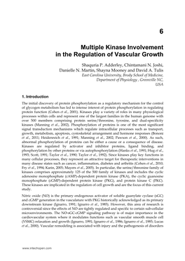 Multiple Kinase Involvement in the Regulation of Vascular Growth