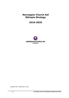 Norwegian Church Aid Ethiopia Strategy 2016-2020